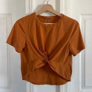 Earthbound Trading Co. Twisted Crop Top